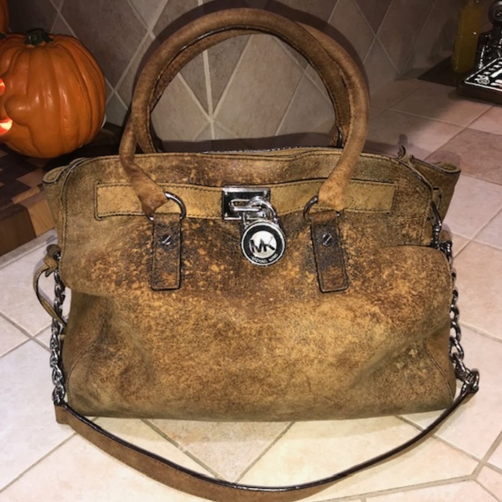 Michael Kors Hamilton Large Suede North South Tote